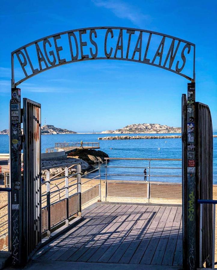 Studio Coin Nuit, Entre Plage Et Centre Marseilles Buitenkant foto